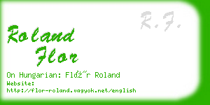 roland flor business card